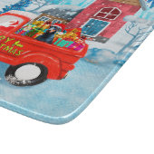 クリスマスデリバリートラック雪のドバーマンドッグ カッティングボード (角)