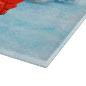 クリスマスデリバリートラック雪のブルテリア犬 カッティングボード (角)