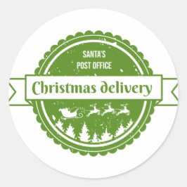 クリスマスデリバリーバッジ ラウンドシール