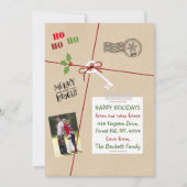 クリスマスデリバリー新しいホームホリデームービングカード シーズンカード (正面)