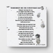 クリスマスデーの詩に私を思い出す フォトプラーク (正面)