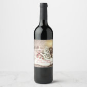 クリスマスデービクトリアンヴィンテージ教会 ワインラベル (正面)