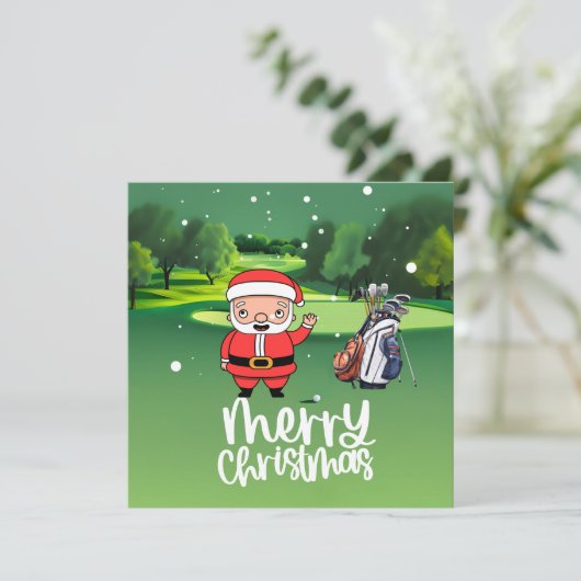 クリスマスデー遊にゴルフサンタがゴルフ (スタンド正面)
