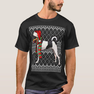 クリスマストイキツネテリアサンタクロースハット醜いクリスマ Tシャツ
