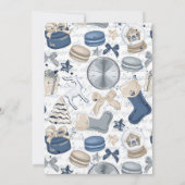 クリスマストイズウォーターカラーウィンターバースデーパーティー 招待状 (裏面)