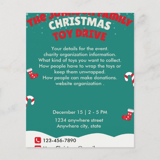 クリスマストイドライブサンタバイクプレゼントチラシ チラシ (裏面)