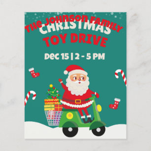 クリスマストイドライブサンタバイクプレゼントチラシ チラシ