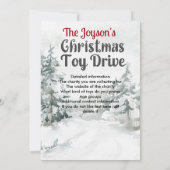 クリスマストイドライブファミリーまたはチャリティ企業のー 招待状 (裏面)