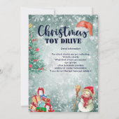 クリスマストイドライブファミリーまたは企業の招待状 招待状 (裏面)