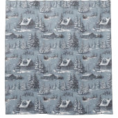 クリスマストイル シャワーカーテン (正面)