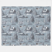 クリスマストイル フリースブランケット (正面(横))