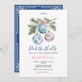 クリスマストイレチノワセリーオーナメントブライダルシャワー 招待状 (正面/裏面)