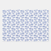 クリスマストイレラッピング紙 | アソートメント ラッピングペーパーシート (正面3)