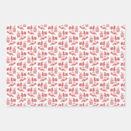 クリスマストイレラッピング紙 | アソートメント ラッピングペーパーシート