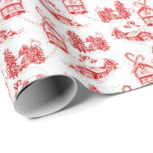 クリスマストイレラッピング紙 |赤 ラッピングペーパー (ロールコーナー)