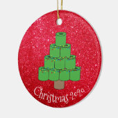 クリスマストイレ紙ツリーコビデ2020グリッター セラミックオーナメント (左)