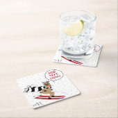 クリスマストインデナースキー スクエアペーパーコースター (インサイチュ)