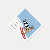 クリスマストインデナースキー スタンダードカクテルナプキン (角)