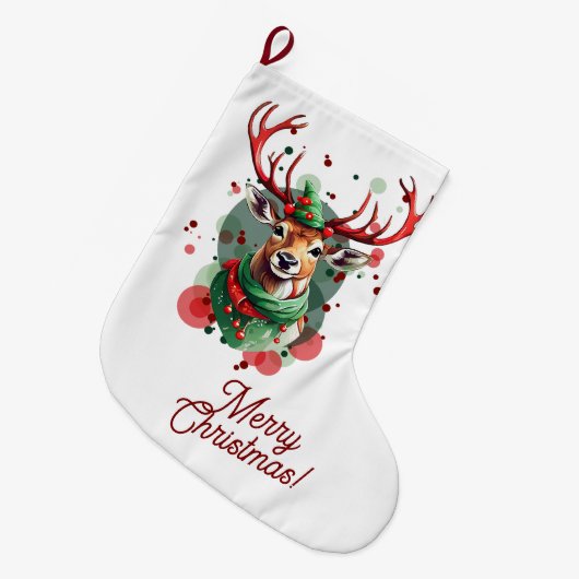 クリスマストインデナーストッキング ラージクリスマスストッキング (正面 (吊り時))