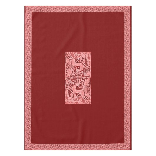 クリスマストインデナーレース52インチx 70インチ テーブルクロス (正面)