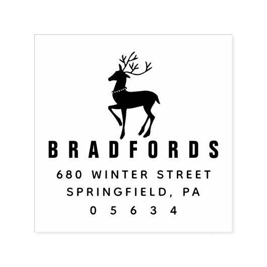 クリスマストインデナー差出人住所 セルフインキングスタンプ (デザイン)