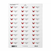 クリスマストインデナー顔 ラベル (フルシート)