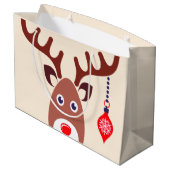 クリスマストインデナー顔 ラージペーパーバッグ (裏面アングル)