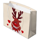 クリスマストインデナー顔 ラージペーパーバッグ (裏面アングル)