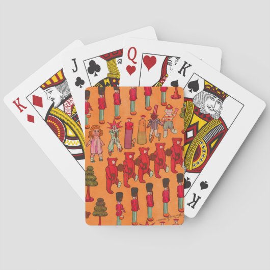 クリスマストイヴィンテージアンティークホリデーパターン トランプ (裏面)