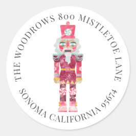 クリスマストイ兵士の水カラー差出人住所 ラウンドシール