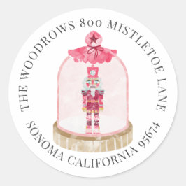 クリスマストイ兵士の水カラー差出人住所 ラウンドシール