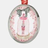 クリスマストイ兵士の水彩 メタルオーナメント (左)