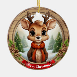 クリスマストウキビキャラ+動物+クリスマス+陶器 セラミックオーナメント
