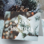 クリスマストウヒの枝と冬灯 シーズンカード