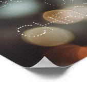 クリスマストウヒの枝と冬灯 ポスター (角)