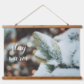 クリスマストウヒの枝と冬灯 吊り下げ型タペストリー (正面)