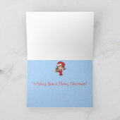 クリスマストッドラーガールグリーティングカード シーズンカード (内部)