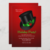 クリスマストップハット招待状 招待状 (正面/裏面)