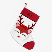 クリスマストナイダー顔 スモールクリスマスストッキング (正面 (吊り時))