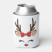 クリスマストナカイかわいいホリデーウィンター 缶クーラー (缶正面)
