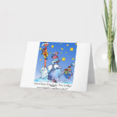 クリスマストナカイそりの子供の挨拶状 シーズンカード (裏面)