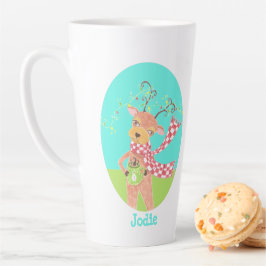 クリスマストナカイとコーヒーラテマグカップ カフェラテマグ