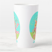 クリスマストナカイとコーヒーラテマグカップ カフェラテマグ (正面)