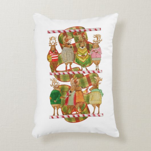 クリスマストナカイのアクセント枕 アクセントクッション (正面(垂直))