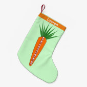 クリスマストナカイのカスタムニンジン スモールクリスマスストッキング (正面 (吊り時))