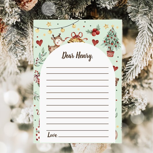 クリスマストナカイのカプセルノートメッセージカード サンキューカード
