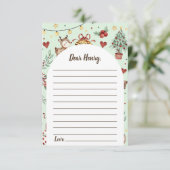 クリスマストナカイのカプセルノートメッセージカード サンキューカード (スタンド正面)