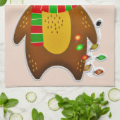 クリスマストナカイのキッチンタオル キッチンタオル (折り畳み)