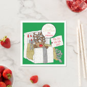 クリスマストナカイのギフトボックス スタンダードカクテルナプキン (インサイチュ)