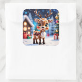 クリスマストナカイのシール スクエアシール (バッグ)